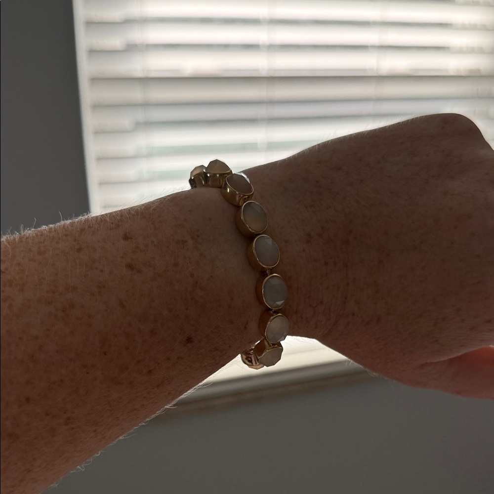 Henri Bendel Gold and Cream Bracelet